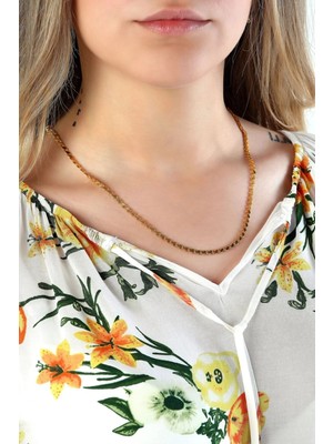 Moom Mücevherat 14 Ayar Altın Pullu Zincir Kolye 60 Cm