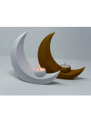 Oko Design Hilal - Ay Işığı Dekoratif LED Mumluk Tealight (2 Adet)