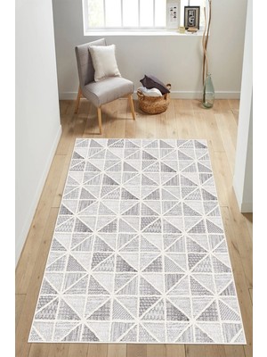 Geometrik Desenli Modern Baskılı Kaymaz Yıkanabilir Salon Oturma Odası Mutfak Antre Halısı Yolluk