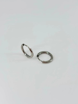 Freedom Storee Rodyum   Çelik Erkek Küpe Çap (10 Mm) Kalınlık (2 Mm) - EKP0025