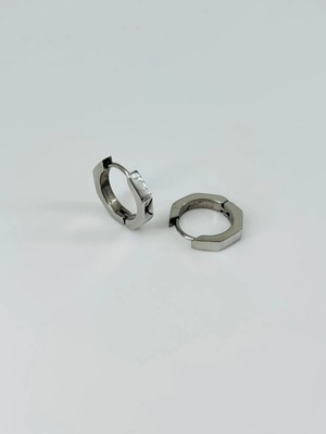 Freedom Storee Rodyum   Çelik Erkek Küpe Çap (12 Mm) Kalınlık (3 Mm) - EKP0012