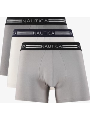 Nautica Erkek Gri Standart Fit 3'lü Boxer