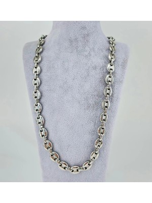 Freedom Storee Rodyum Çelik Erkek Kolye 60 cm - EKL0052