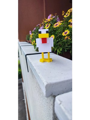 Oko Design Minecraft Temalı Mini Tavuk Figürü – Dekoratif Koleksiyon Ürünü (8 Cm)