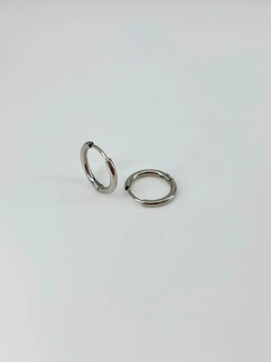 Freedom Storee Rodyum   Çelik Erkek Küpe Çap (12 Mm) Kalınlık (2 Mm) - EKP0027