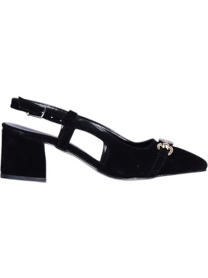 Moda Ayakkabı Ayışığı 2811 5cm Slingback Mat Kadın Topuklu Ayakkabı