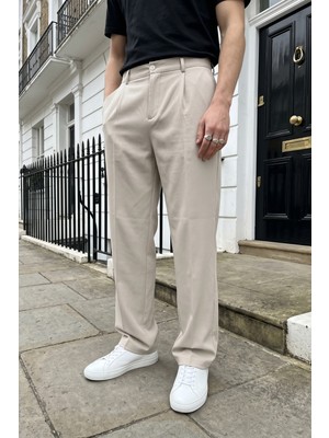 Livio Ferri Salto Double Kumaş Pileli Erkek Baggy Pantolon Bol Paça Pantolon