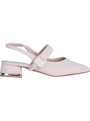 Moda Ayakkabı Esracan 2808 3cm Slingback Kadın Topuklu Ayakkabı