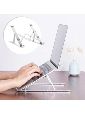 Yazline Global® Ayarlanabilir Dizüstü Destek Tabanı Tamamen Katlanabilir Taşınabilir Laptop Y