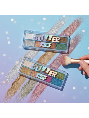 Ozcmax 8 Renk Yaz Glitter Far Paletii - 2'li Set