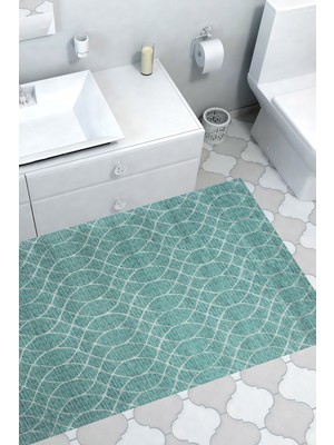 Dekoreko Kaymaz Taban Djt Banyo Halısı Trend Iskandinav F5084