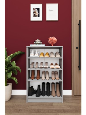Modern 4 Katlı Raflı Ayakkabılık %100 MDF Çok Amaçlı Düzenleyici A31