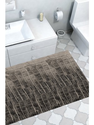 Dekoreko Kaymaz Taban Djt Banyo Halısı Yıldız Deri Modern 1911