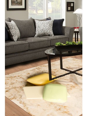 Alanur Home Kaymaz Dijital Mutfak & Salon Halı Yıldız Deri Mermer E5033