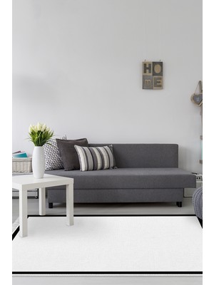 Alanur Home Kaymaz Dijital Mutfak & Salon Halı Star Pamuk Saçaklı Dokuma E5001