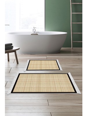 Alanur Home Kaymaz Taban Djt Klozet Takımı Yıldız Deri Saçaklı Dokuma Desen E5007
