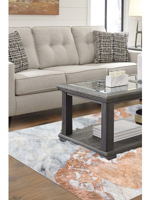 Alanur Home Kaymaz Dijital Mutfak & Salon Halı Trend Mermer E5034