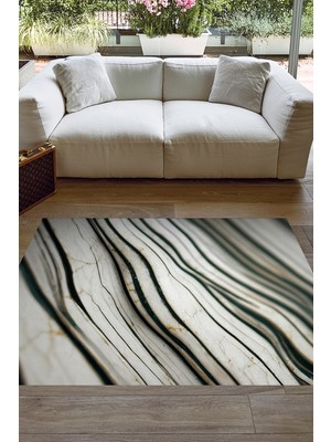 Alanur Home Kaymaz Dijital Mutfak & Salon Halı Trend Mermer E5032