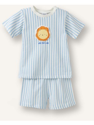DeFacto %100 Pamuk Çizgili 2'li Pijama Takımı Erkek Bebek H4033A526HS