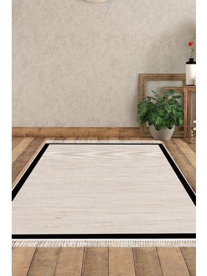 Alanur Home Kaymaz Taban Djt Banyo Mutfak Salon Halı Yıldız Deri Saçaklı Dokuma Desen E5007