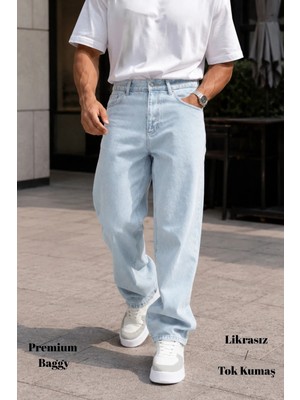 Cedy Denim Baggy Fit Jean Leon Yüksek Bel Bol Kesim Kot Pantolon C352