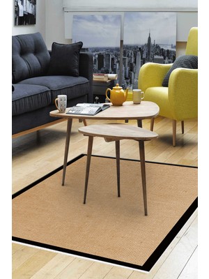 Alanur Home Kaymaz Dijital Mutfak & Salon Halı Yıldız Deri Dokuma E5001