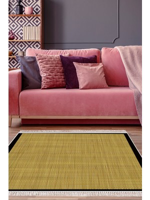 Alanur Home Kaymaz Taban Djt Banyo Mutfak Salon Halı Yıldız Deri Saçaklı Dokuma Desen E5007