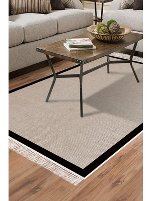 Alanur Home Kaymaz Dijital Mutfak & Salon Halı Yıldız Deri Saçaklı Dokuma E5001