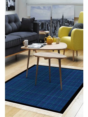 Alanur Home Kaymaz Taban Djt Banyo Mutfak Salon Halı Trend Saçaklı Dokuma Desen E5007