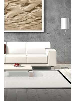 Alanur Home Kaymaz Dijital Mutfak & Salon Halı Star Pamuk Saçaklı Dokuma E5001