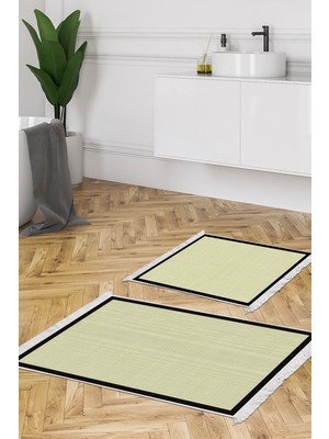 Alanur Home Kaymaz Taban Djt Klozet Takımı Yıldız Deri Saçaklı Dokuma Desen E5007