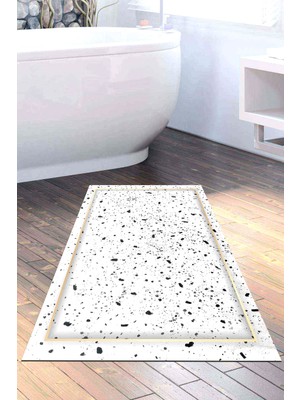 Dekoreko Kaymaz Taban Djt Banyo Halısı Yıldız Deri Modern M12366