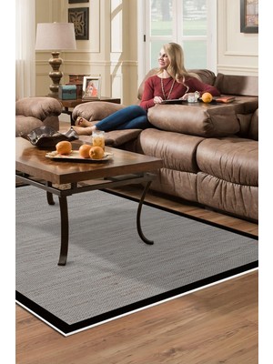 Alanur Home Kaymaz Dijital Mutfak & Salon Halı Yıldız Deri Dokuma E5001