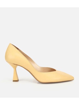 Hotiç 01AYH321960A520 KADIN Deri Sarı Kısa Topuklu Stiletto