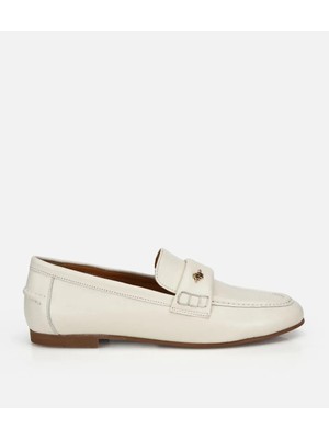 Hotiç 01AYH321280A400 KADIN Deri Ekru Yumuşak Dokulu Klasik Loafer