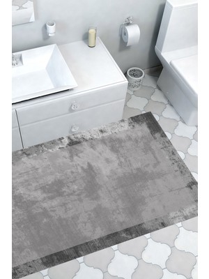 Dekoreko Kaymaz Taban Djt Banyo Halısı Yıldız Deri Modern 1921