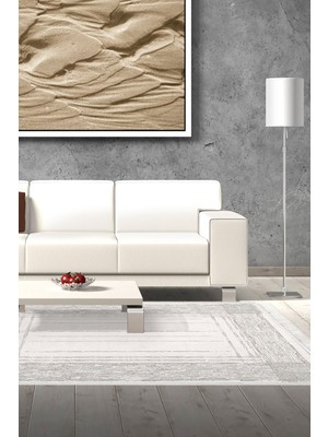 Dekoreko Kaymaz Taban Djt Salon Halısı Trend Saçaklı Modern M5076