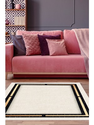 Dekoreko Kaymaz Taban Djt Salon Halısı Star Pamuk Modern F5006
