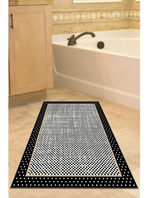 Dekoreko Kaymaz Taban Djt Banyo Halısı Trend Modern 604M