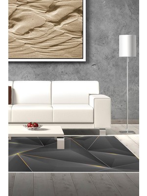 Dekoreko Kaymaz Taban Djt Salon Halısı Trend Modern F5005
