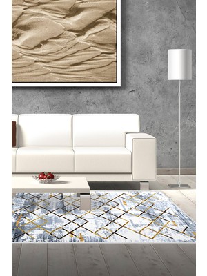 Dekoreko Kaymaz Taban Djt Salon Halısı Star Pamuk Modern M5026