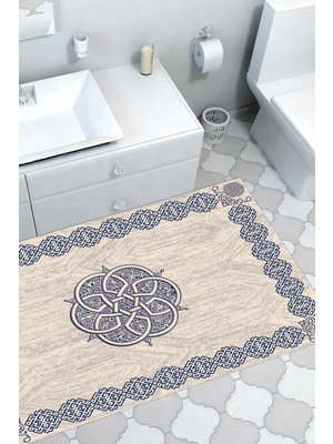 Dekoreko Kaymaz Taban Djt Banyo Halısı Yıldız Deri Modern 1319