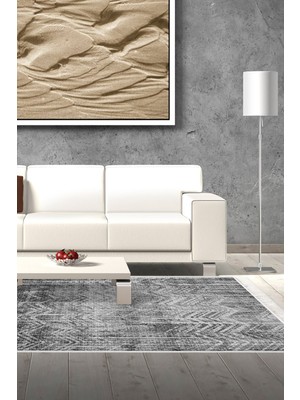 Dekoreko Kaymaz Taban Djt Salon Halısı Trend Saçaklı Iskandinav F5083