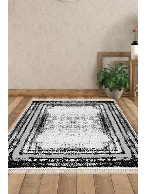 Dekoreko Kaymaz Taban Djt Salon Halısı Trend Saçaklı Modern M5132
