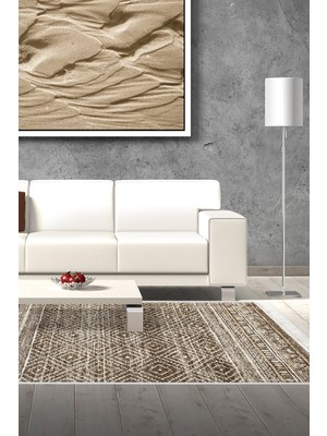 Dekoreko Kaymaz Taban Djt Salon Halısı Trend Saçaklı Iskandinav F5087