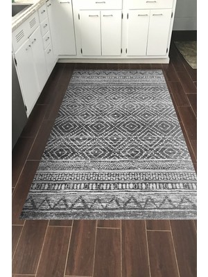 Dekoreko Kaymaz Taban Djt Mutfak Halısı Yıldız Deri Iskandinav F5087
