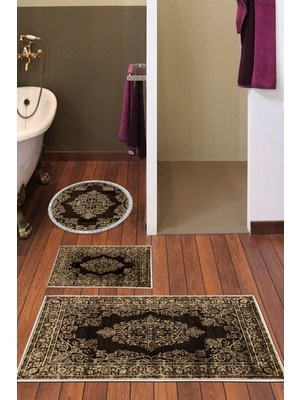Alanur Home Eko Trend Djt 3 Lü Yıkanabilir Kaymaz Taban Banyo Paspas Seti 761 Osmanli Kahve