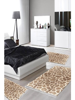 Alanur Home Eko Trend Djt Yıkanabilir Kaymaz Taban 3 Lü Yatak Odası Takımı 1910 Modern Gri