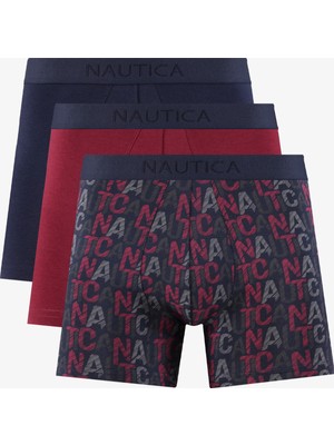 Nautica Erkek Lacivert Standart Fit 3'lü Boxer
