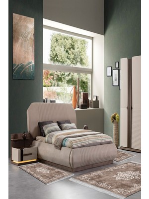 Alanur Home Eko Trend Djt Yıkanabilir Kaymaz Taban 3 Lü Yatak Odası Takımı 616 Klasik Bej